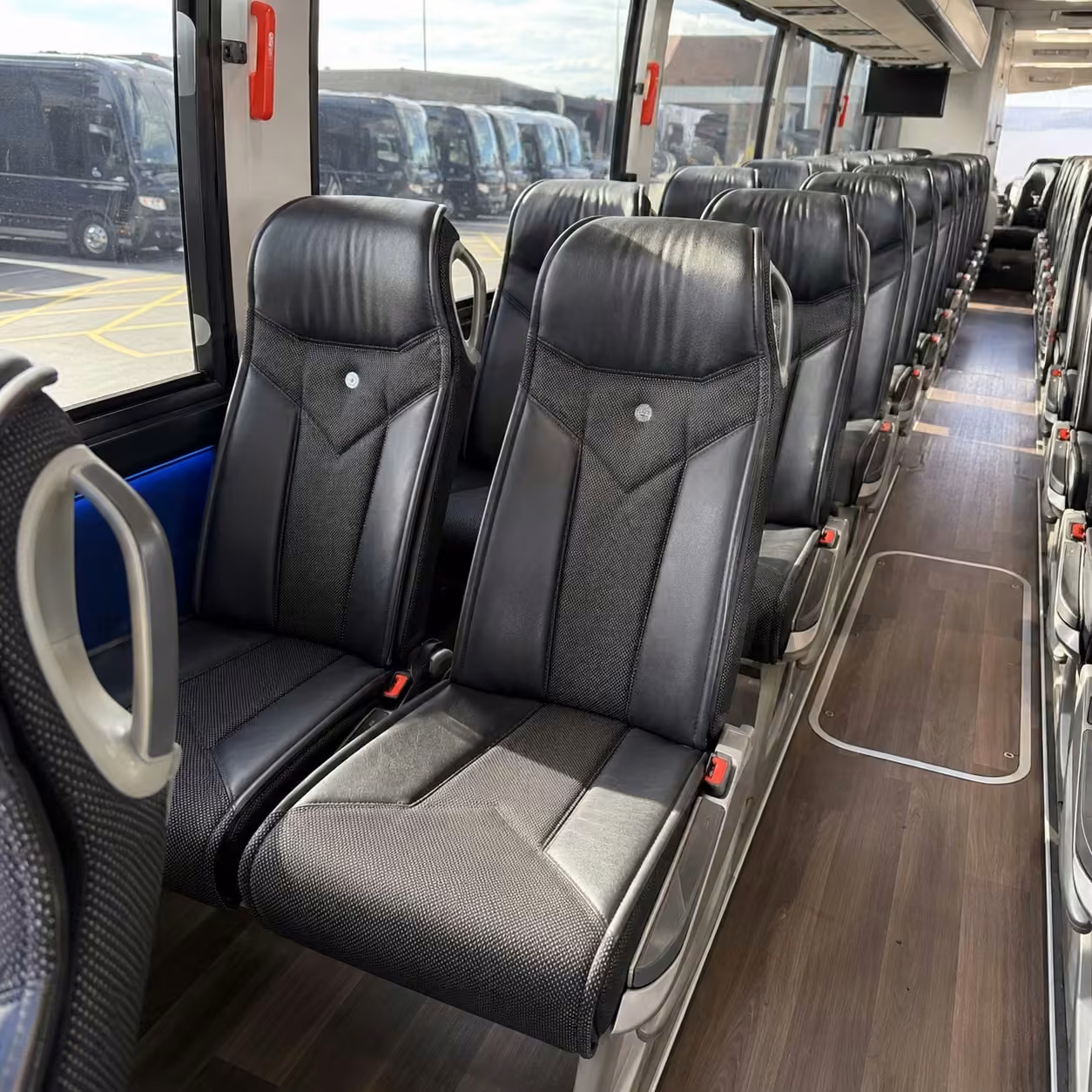 40 56 passenger charter bus interior